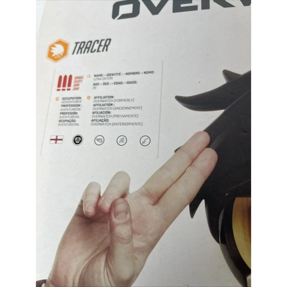 Overwatch TRACER Role play / Cosplay Goggles and Re-moveable Hair NEW In Box